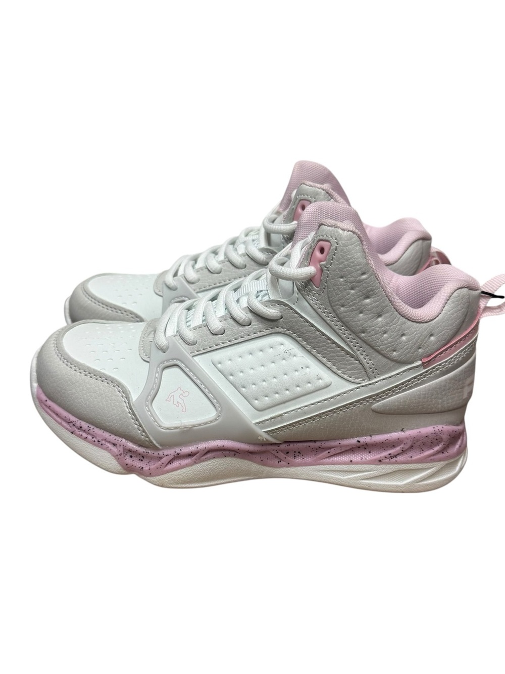 NWT AND 1 girls'  White and pink Basketball Shoes size 2